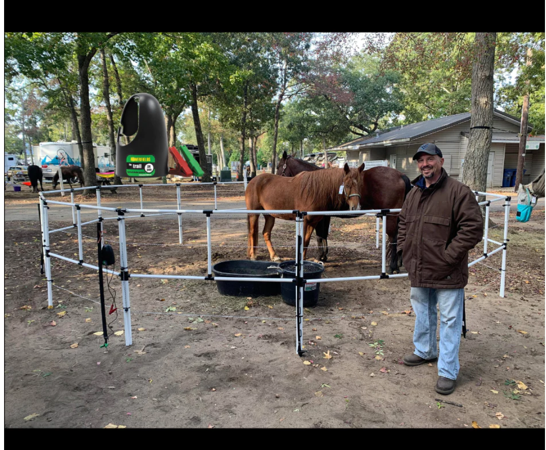 Ready Made Portable Electric Horse Corral Fencing: (Electric EconoLine 2 Panels; 2 Rails)